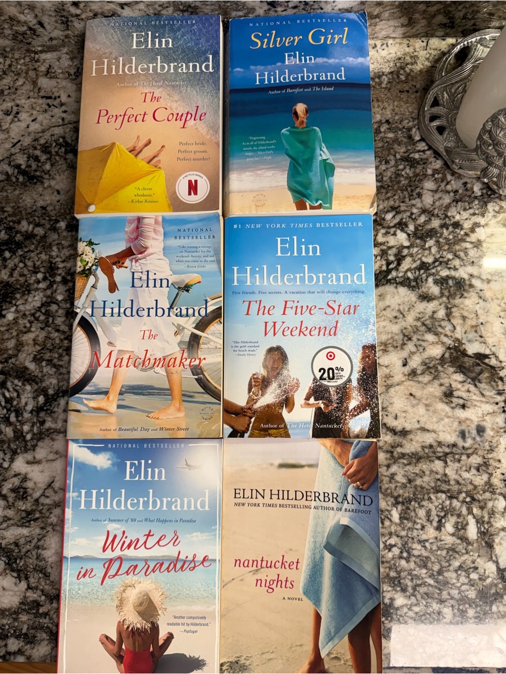 Elin Hilderbrand Paperback Lot of 6 Perfect Couple Silver Girl Matchmaker Nantuc